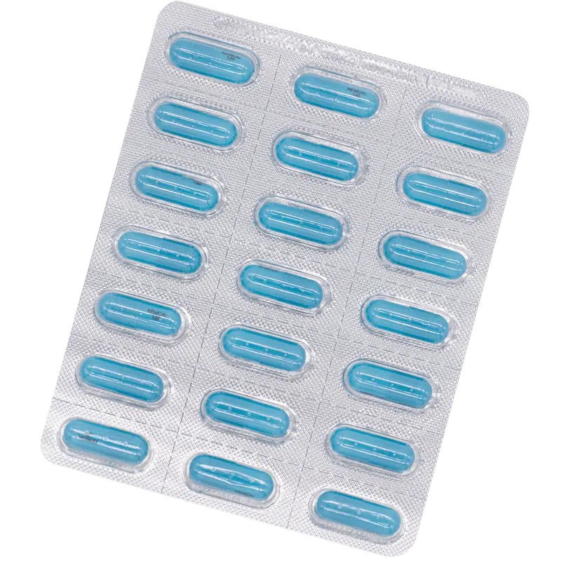 Blister pack of Xenical tablets