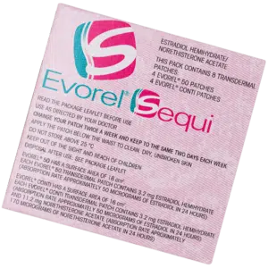 Box of Evorel Sequi patches
