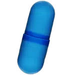 Single large blue Alli capsule