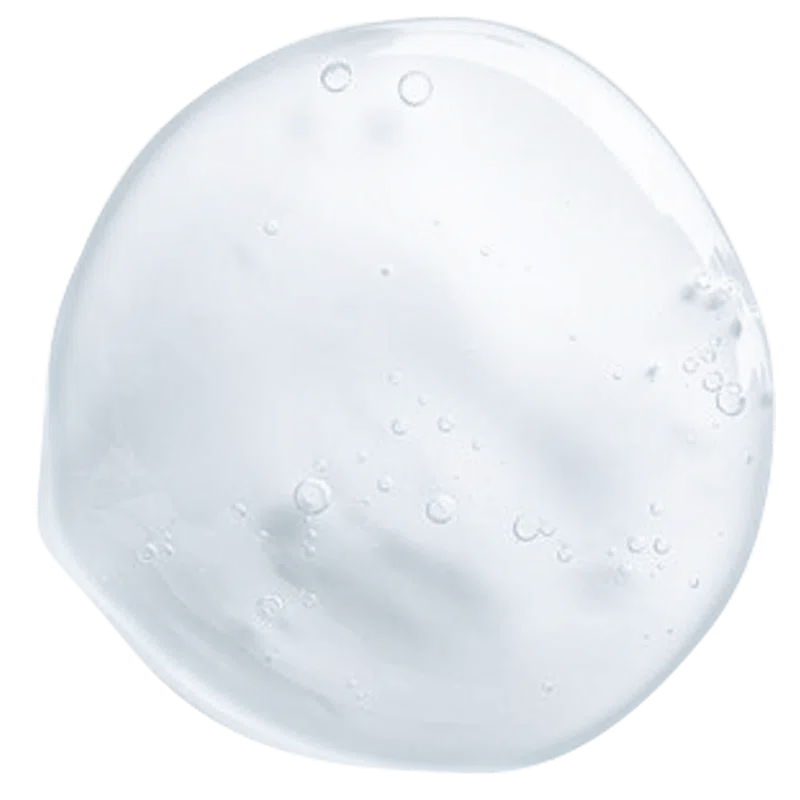 Circle shaped blob of translucent gel