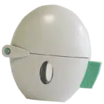 Round white Spiriva Handihaler device