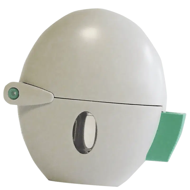 Round white Spiriva Handihaler device