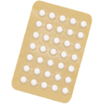 Yellow blister pack containing 35 small white tablets
