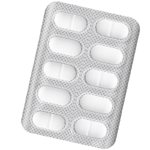 Blister strip of Erythromycin tablets