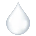 Clear drop of liquid