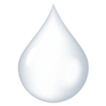 Clear drop of liquid